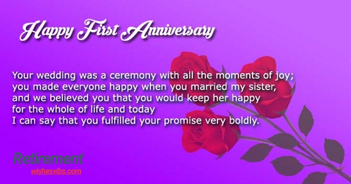 how to wish for 1st wedding anniversary
