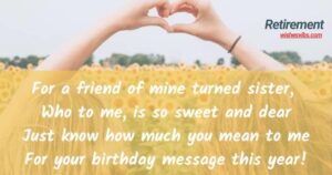 birthday wishes for friend like sister