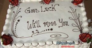 farewell wishes on cake