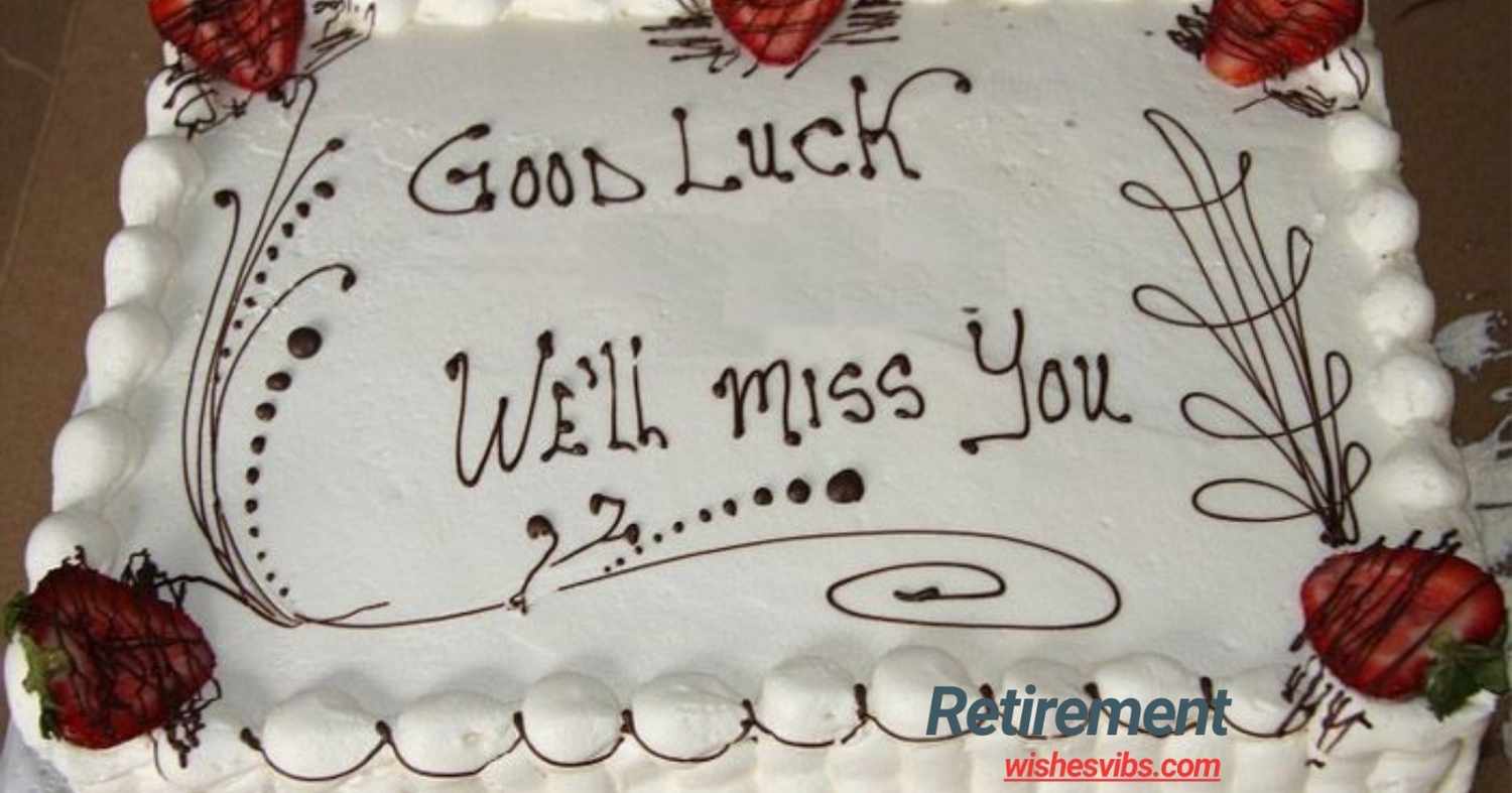 farewell wishes on cake